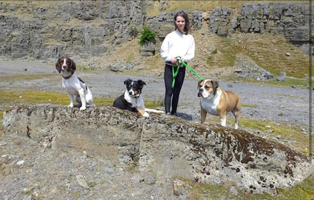 Holly with her dogs
